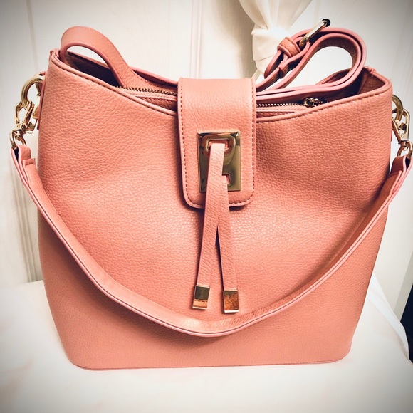 Salmon Pink shoulder/crossbody purse - Picture 6 of 8